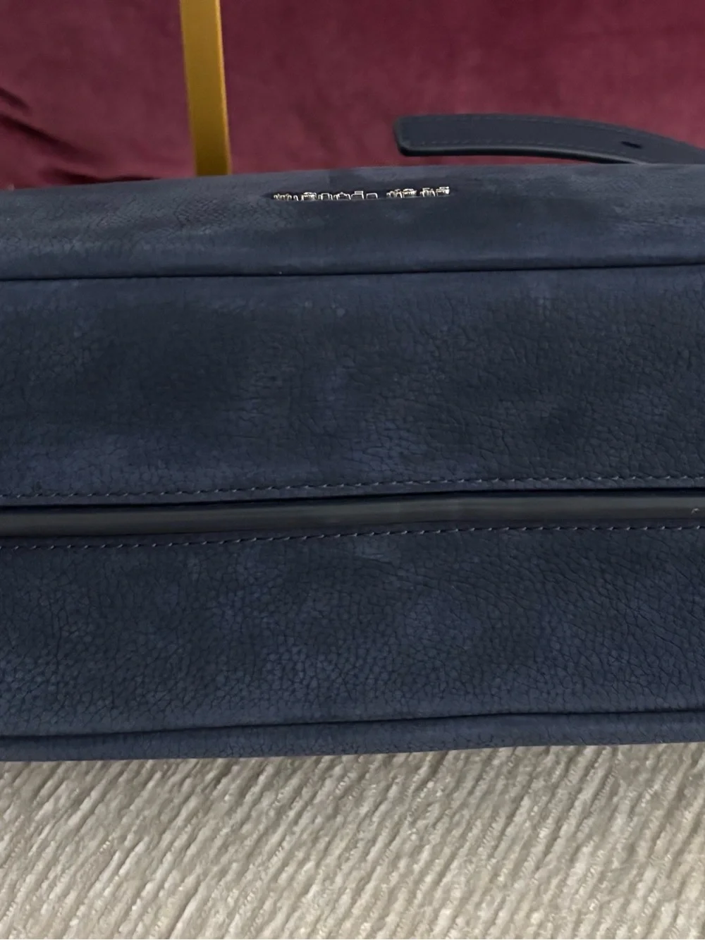 Michael Kors Nolita Medium Convertible Leather Shoulder Bag NWT Navy